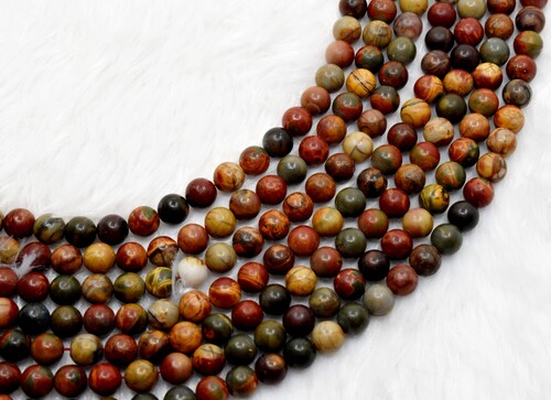 8mm Multi Picasso Jasper Beads, Gemstone Beads for Necklace ,Crystal Beads Jewelry