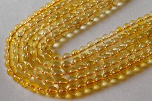 8mm Citrine Heated Beads ,Gemstone Beads For Necklace ,Crystal Beads Jewelry