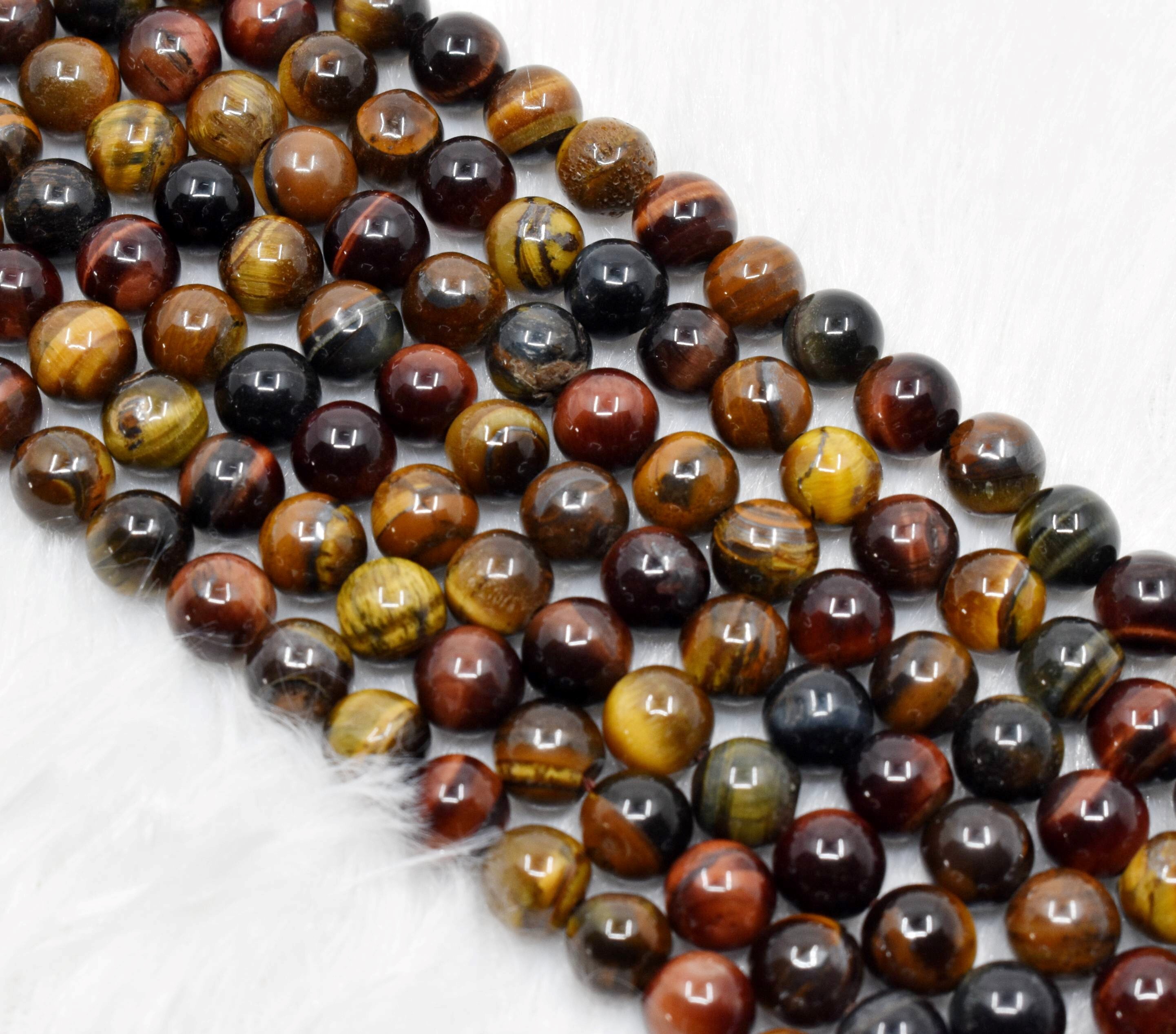 8mm Multi Tiger Eye Beads ,Gemstone Beads for Necklace ,Crystal Beads Jewelry