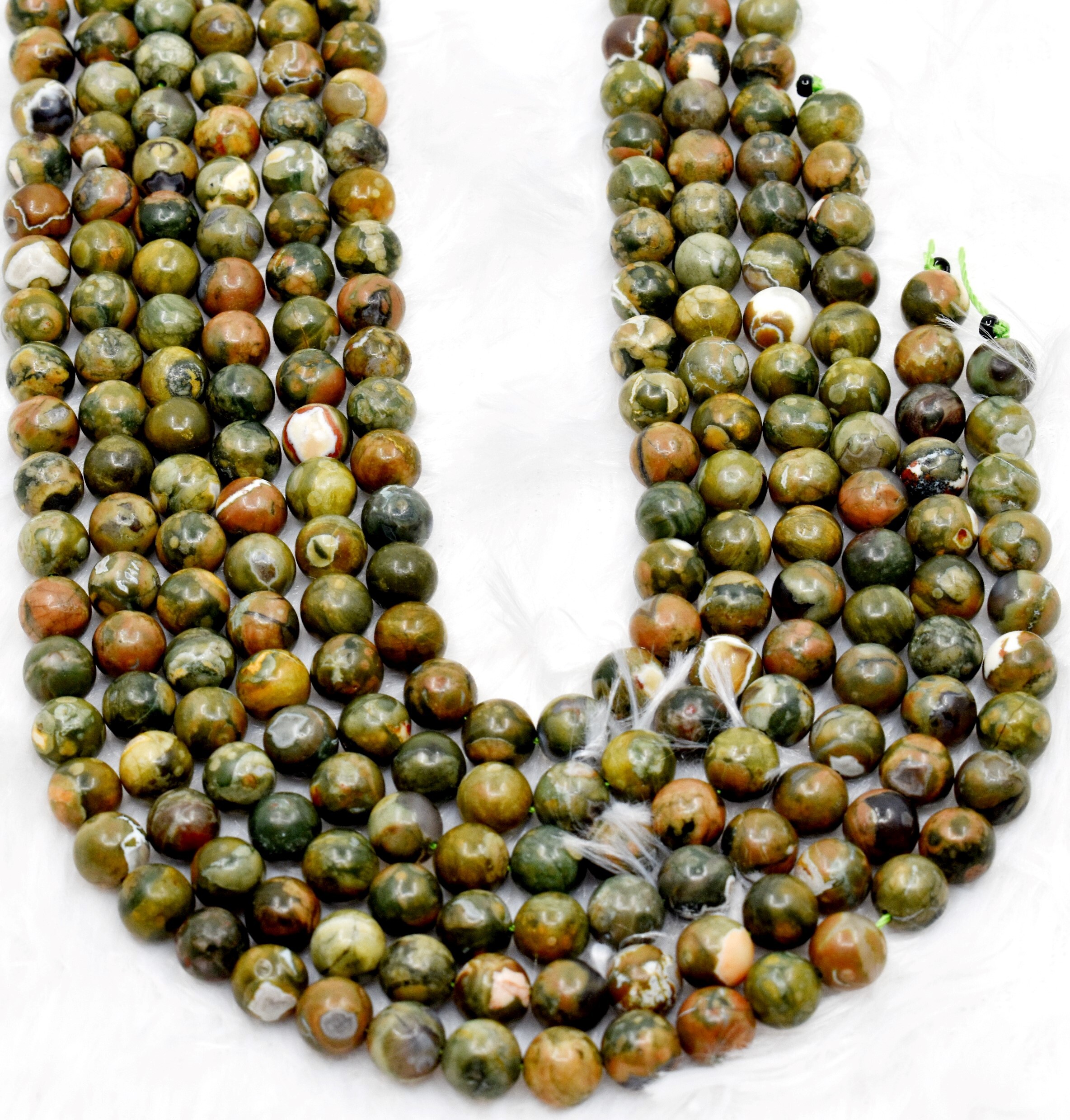 8mm Ocean Jasper Beads, Gemstone Beads for Necklace, Crystal Beads Jewelry