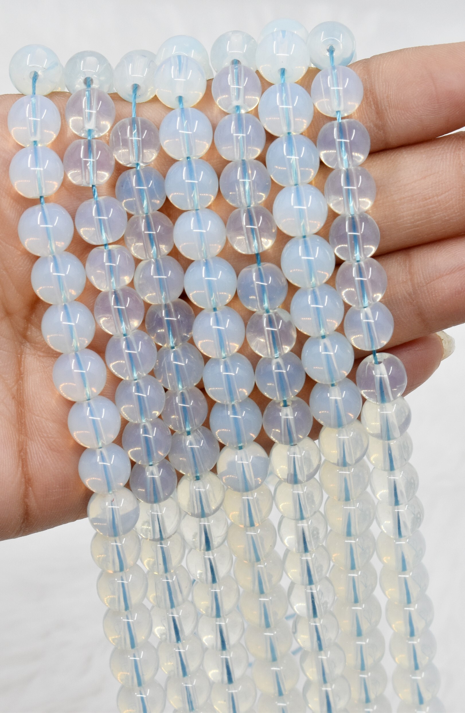 8mm Opal Synthetic Beads, Gemstone Beads for Necklace ,Crystal Beads Jewelry