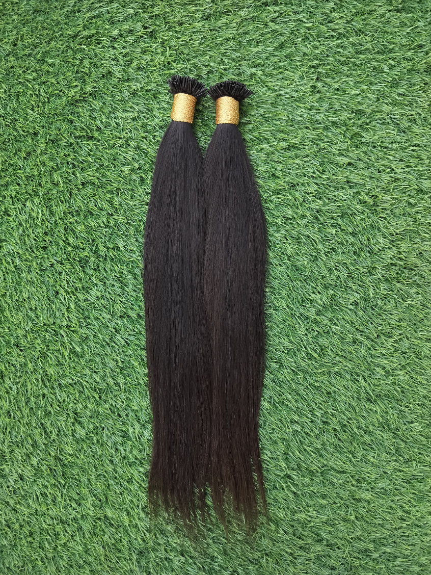 Cuticle Aligned Virgin Straight Keratin I-Tips Hair Extensions