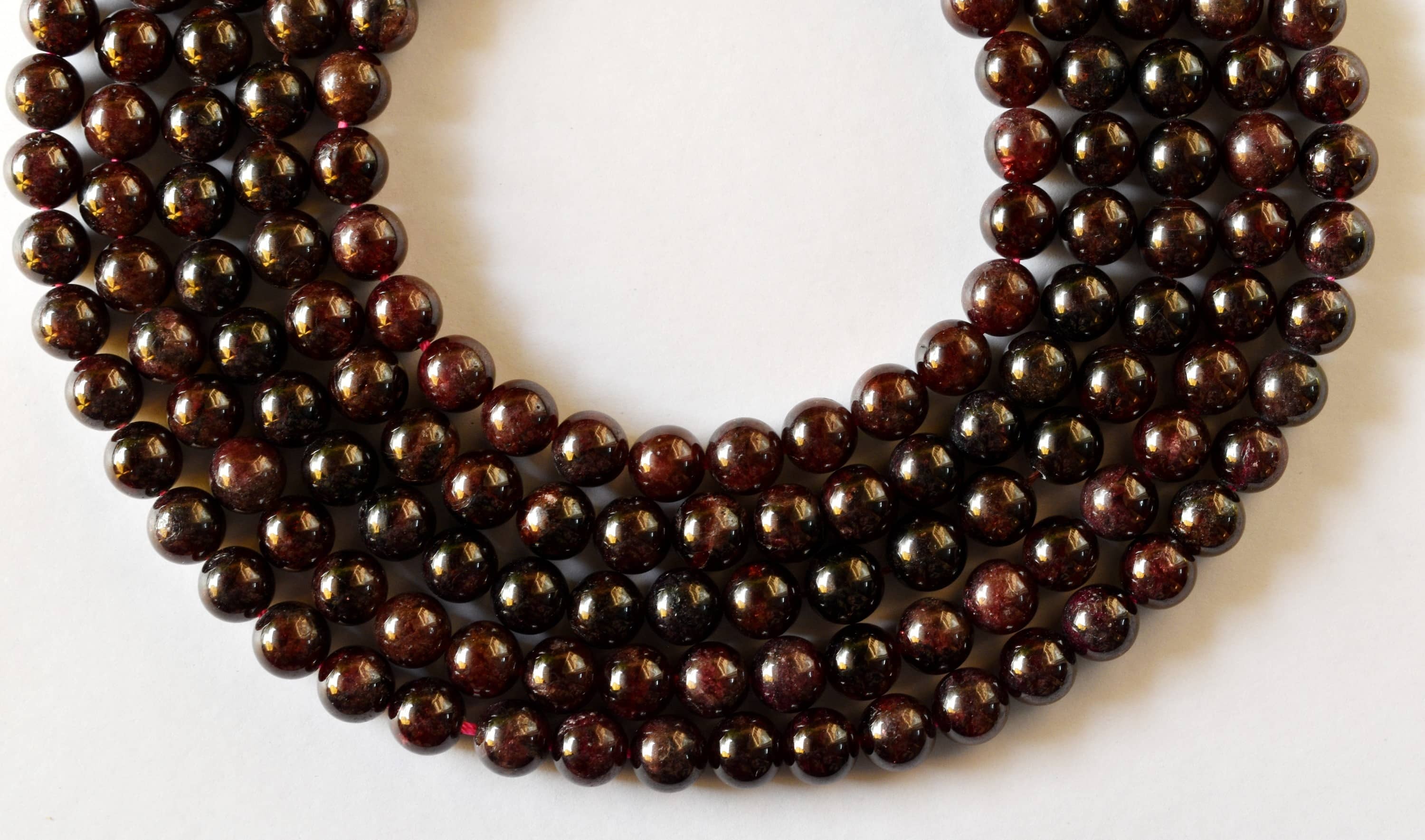 8mm Garnet Beads, Gemstone Beads for Necklace, Crystal Beads Jewelry