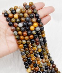 8mm Petrified Wood Beads ,Gemstone Beads for Necklace, Crystal Beads Jewelry