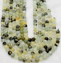 8mm Phrenite Beads, Gemstone Beads for Necklace, Crystal Beads Jewelry