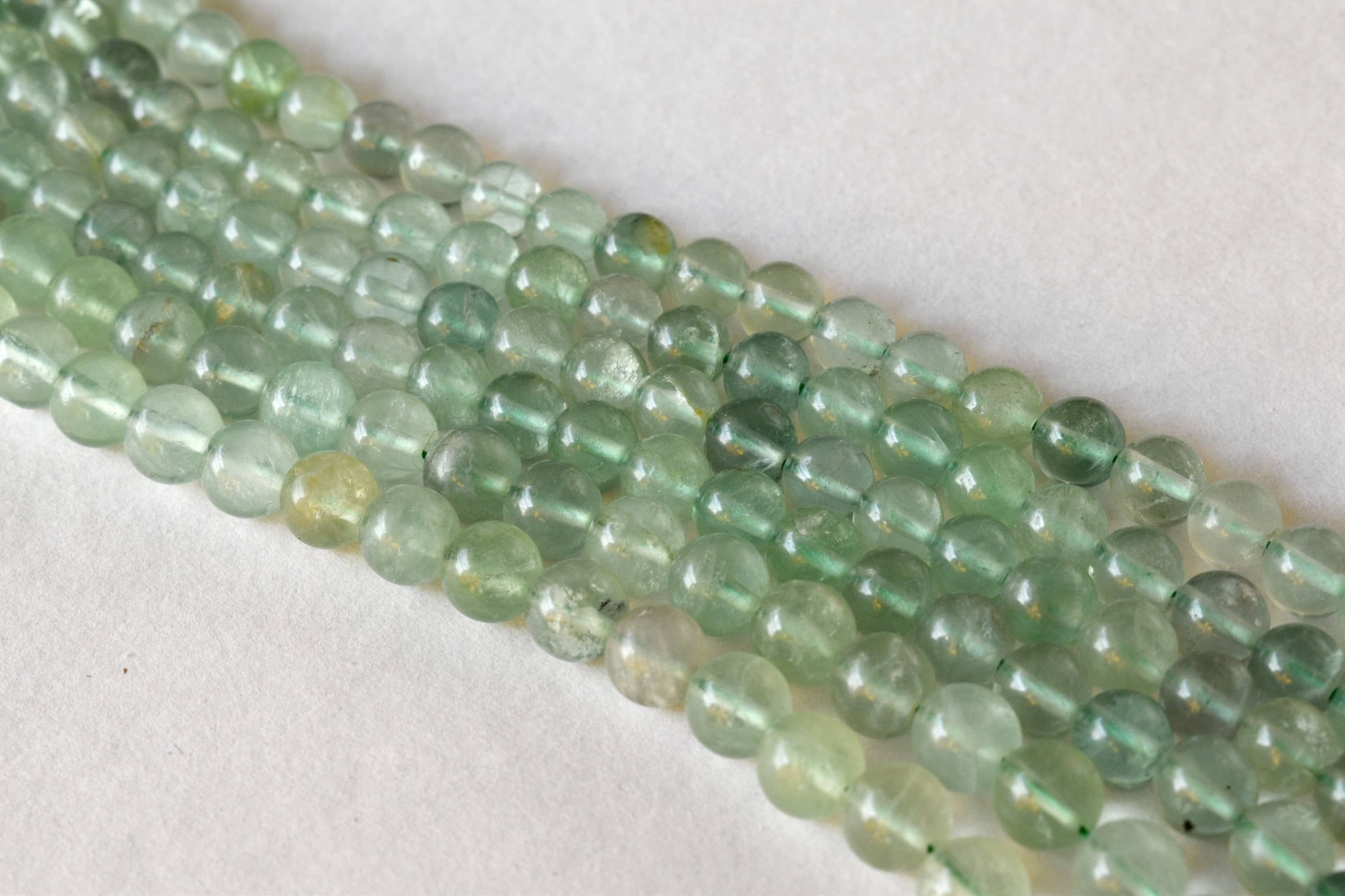 8mm Green Fluorite Beads, Gemstone Beads for Necklace, Crystal Beads Jewelry