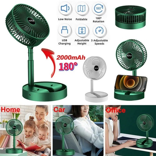 Rechargeable Folding Telescopic Table Fan