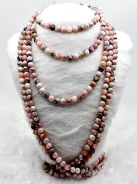 8mm Pink Opal Beads, Gemstone Beads for Necklace, Crystal Beads Jewelry