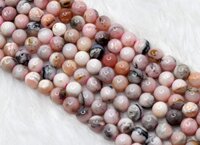 8mm Pink Opal Beads, Gemstone Beads for Necklace, Crystal Beads Jewelry