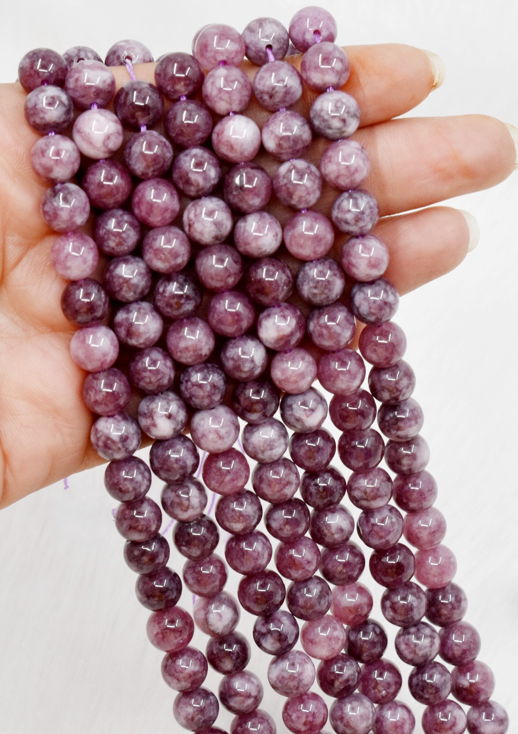 8mm Pink Tourmaline Heated Beads, Gemstone Beads for Necklace ,Crystal Beads Jewelry