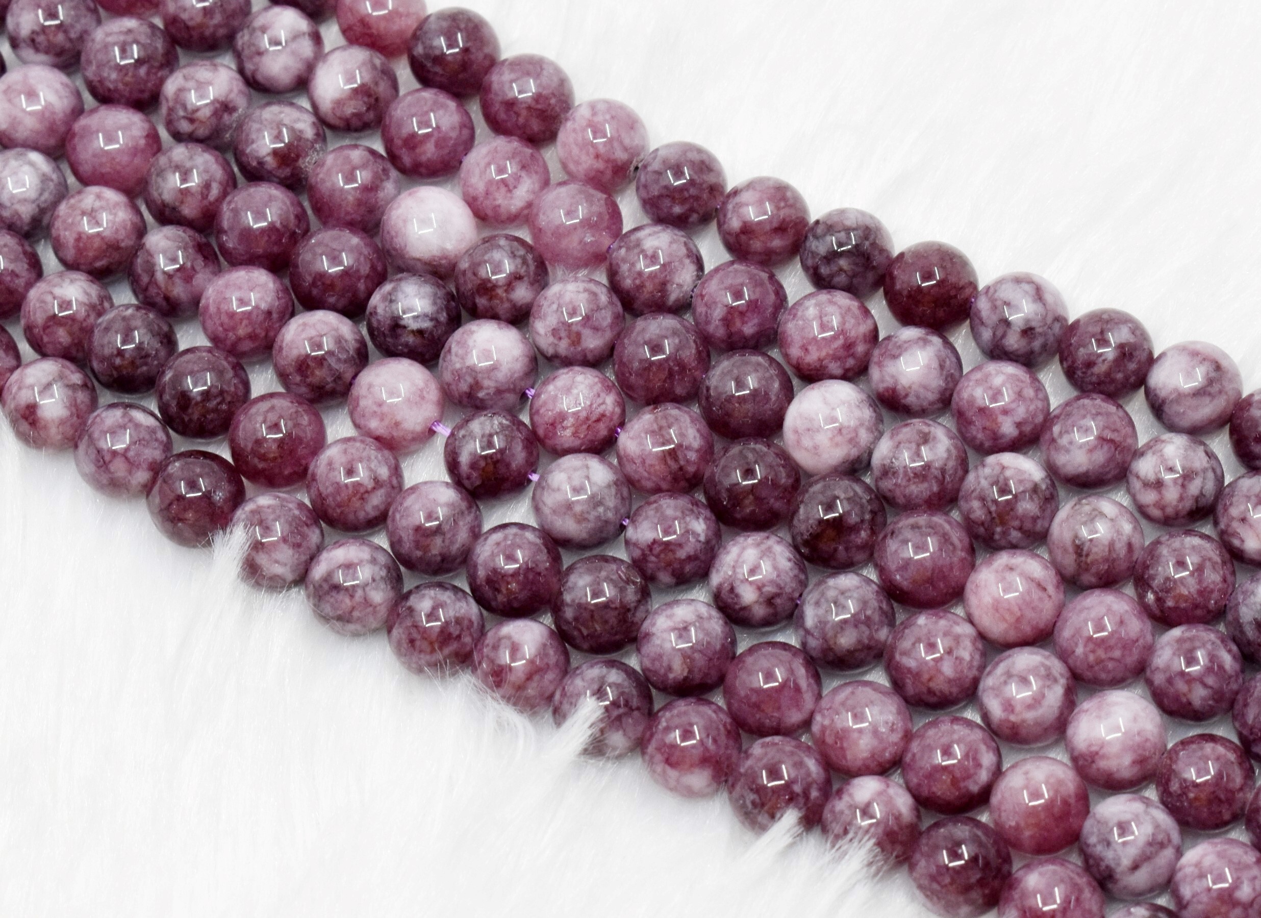 8mm Pink Tourmaline Heated Beads, Gemstone Beads for Necklace ,Crystal Beads Jewelry