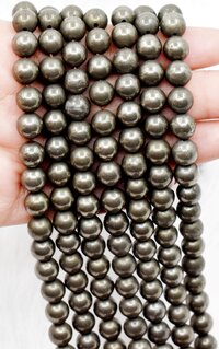 8mm Pyrite Beads, Gemstone Beads for Necklace, Crystal Beads Jewelry