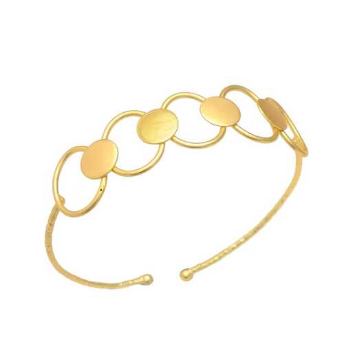 Gold plated kaleidoscope cuff bracelet