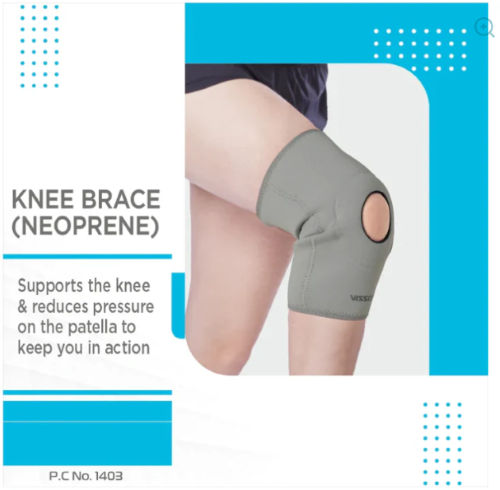 NEOPRENE KNEE BRACE/PATELLA (P.C.No: 1403) (S/M/L/XL/XXL)