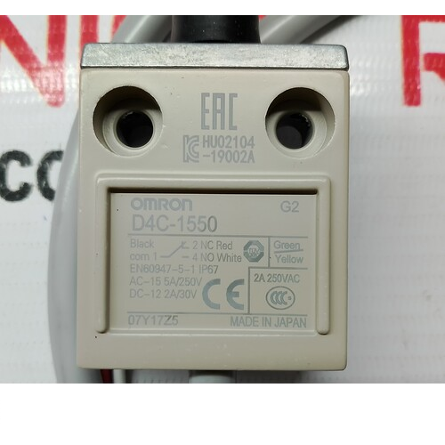 1 Mm-1 M/S 300 V 50/60 Hz, D4C-1550 - Color: Red (Nc)