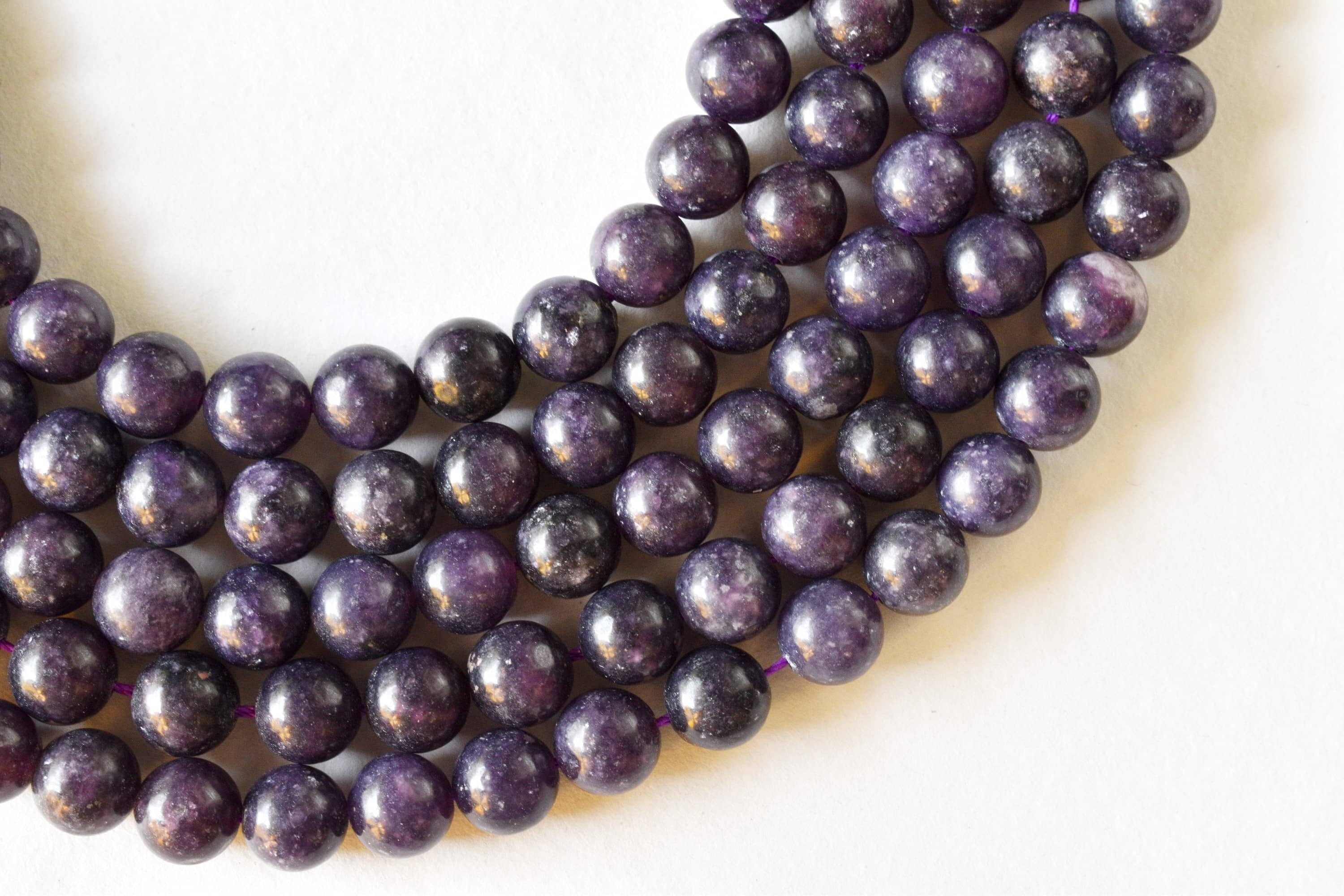 8mm Lepidolite Beads, Gemstone Beads for Necklace ,Crystal Beads Jewelry