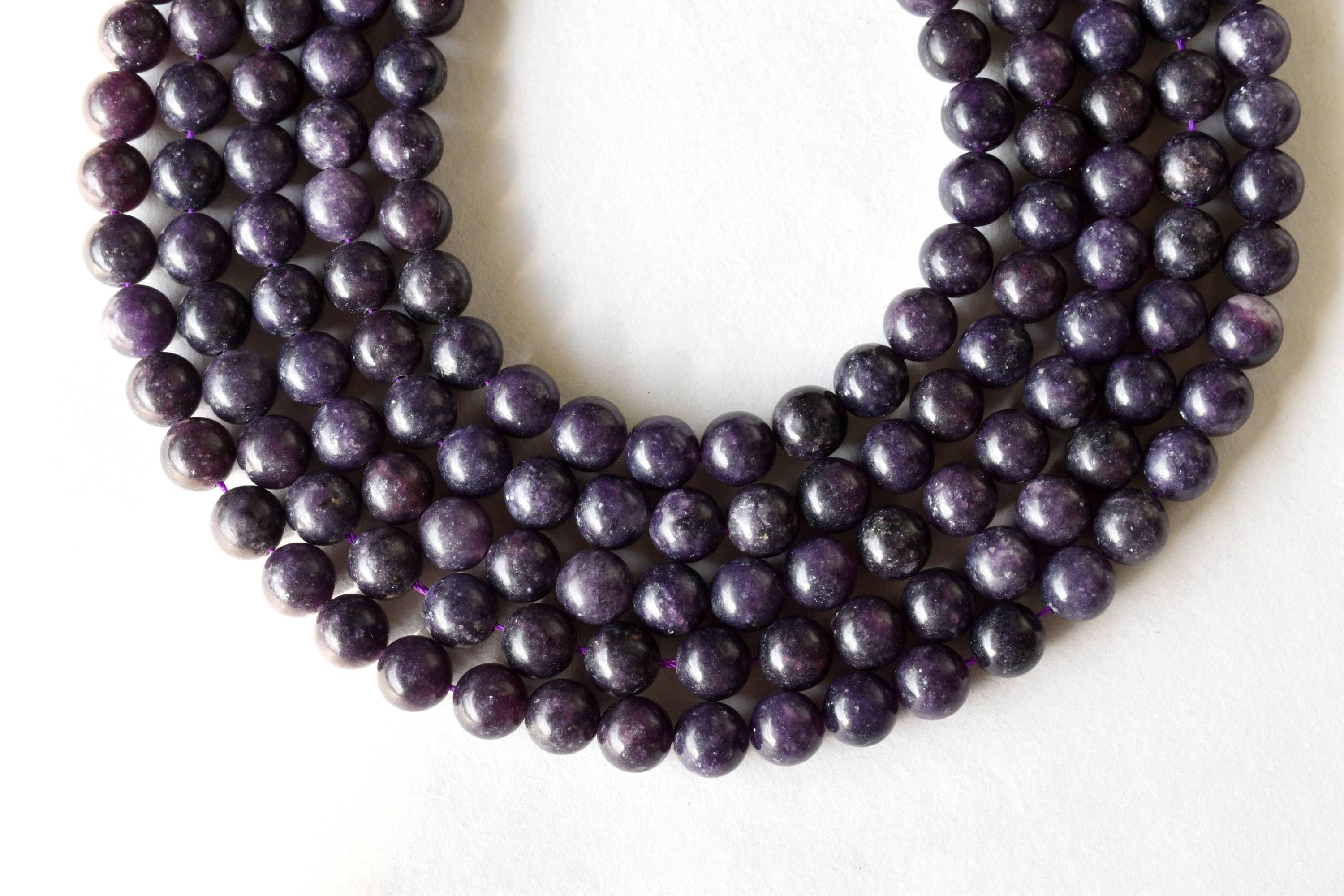 8mm Lepidolite Beads, Gemstone Beads for Necklace ,Crystal Beads Jewelry