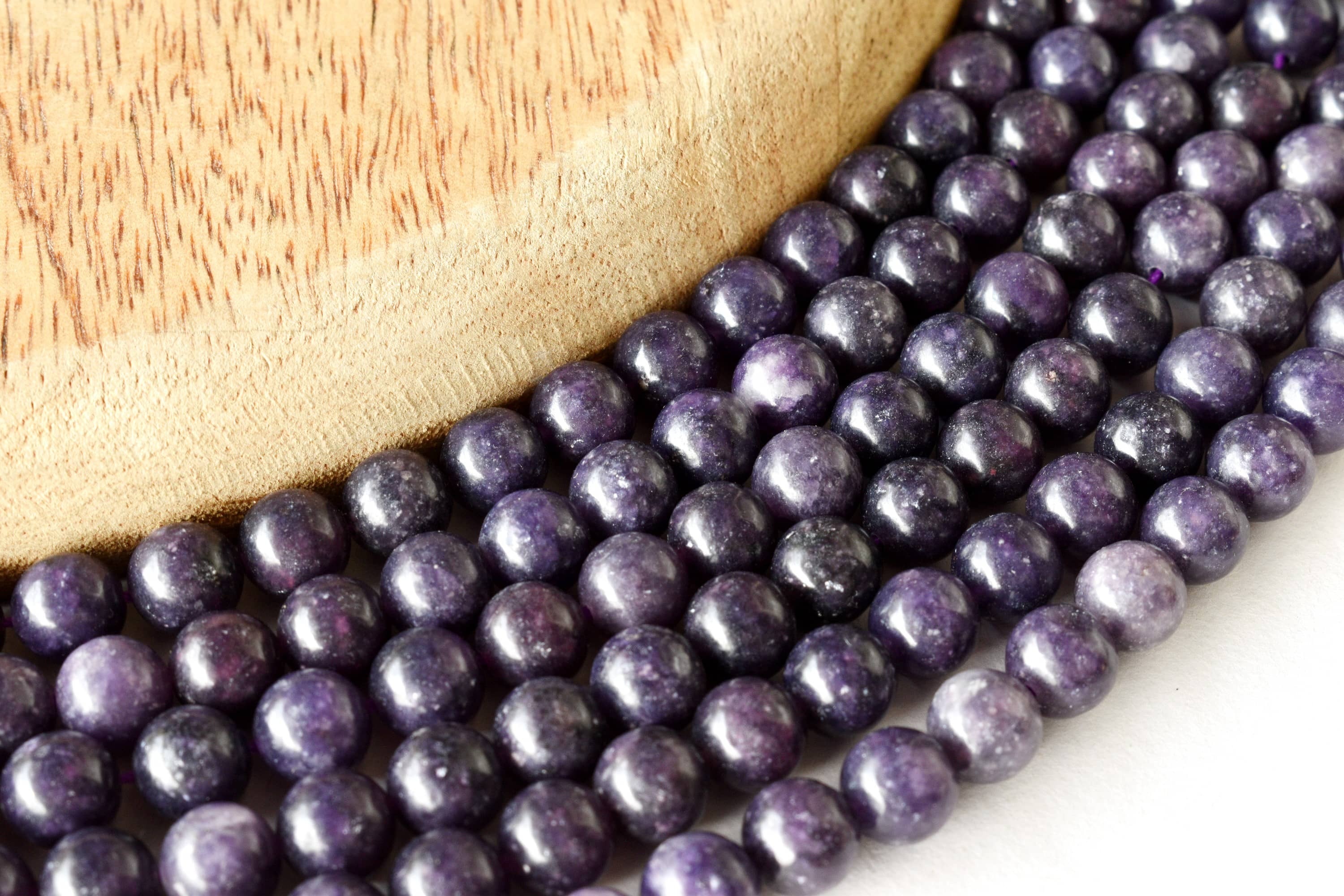 8mm Lepidolite Beads, Gemstone Beads for Necklace ,Crystal Beads Jewelry