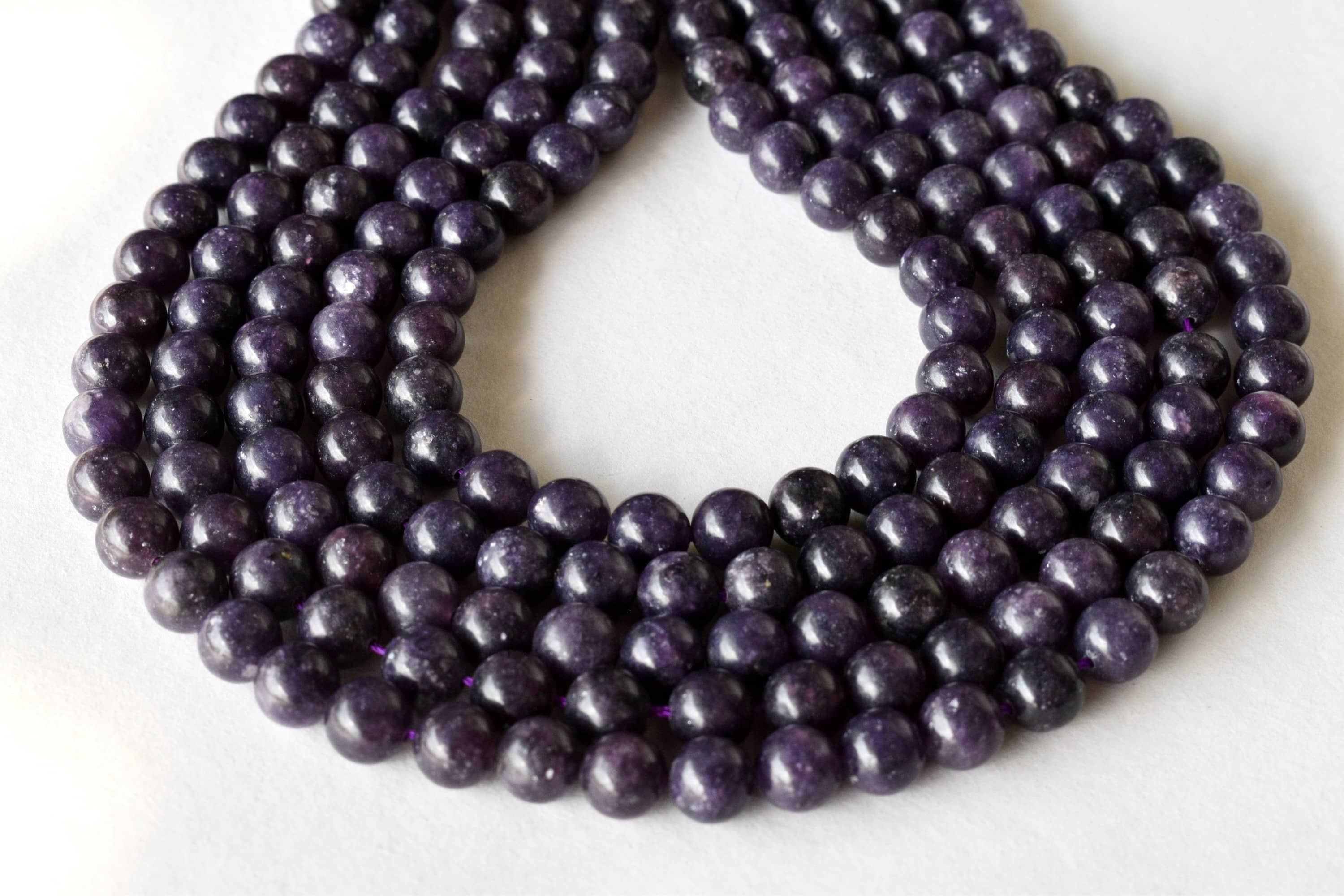 8mm Lepidolite Beads, Gemstone Beads for Necklace ,Crystal Beads Jewelry