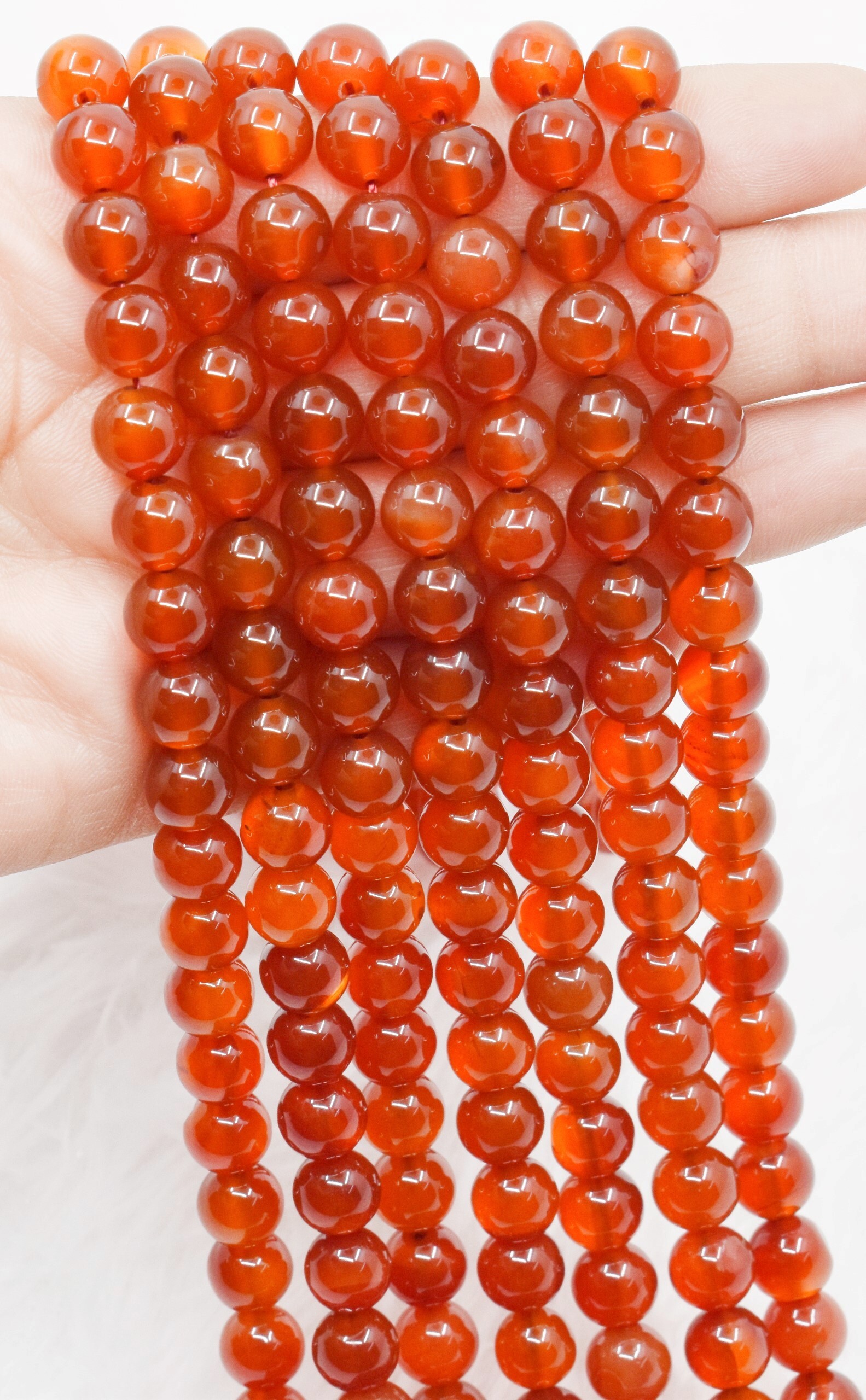 8mm Red Onyx Beads, Gemstone Beads for Necklace, Crystal Beads Jewelry