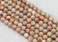 8mm Red Picasso Jasper Beads, Gemstone Beads for Necklace, Crystal Beads Jewelry