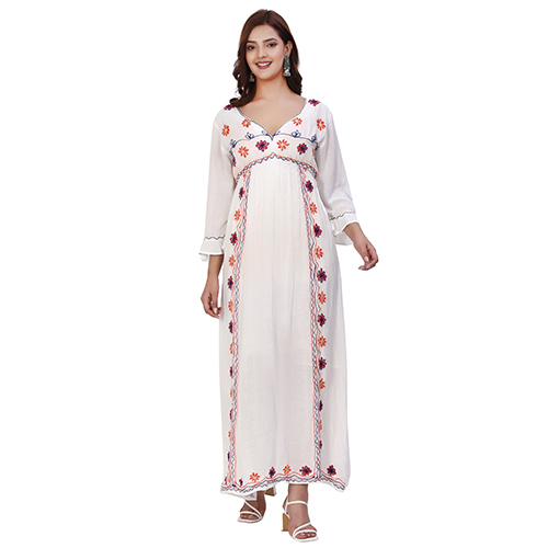 Different Available Ladies Full Sleeve Summer Maxi Dress