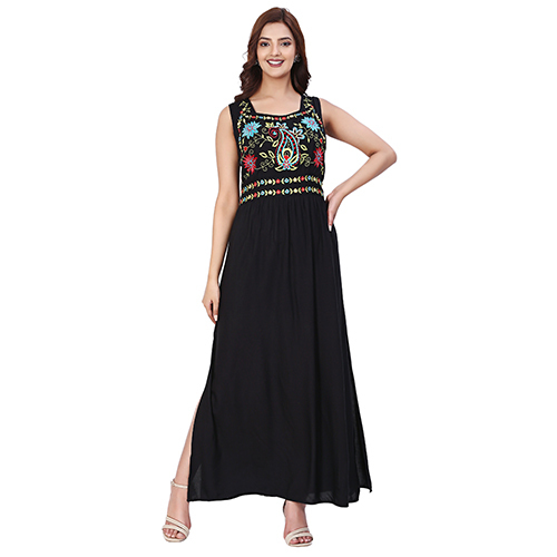 Different Available Summer Multi-Colored Embroidered Dress