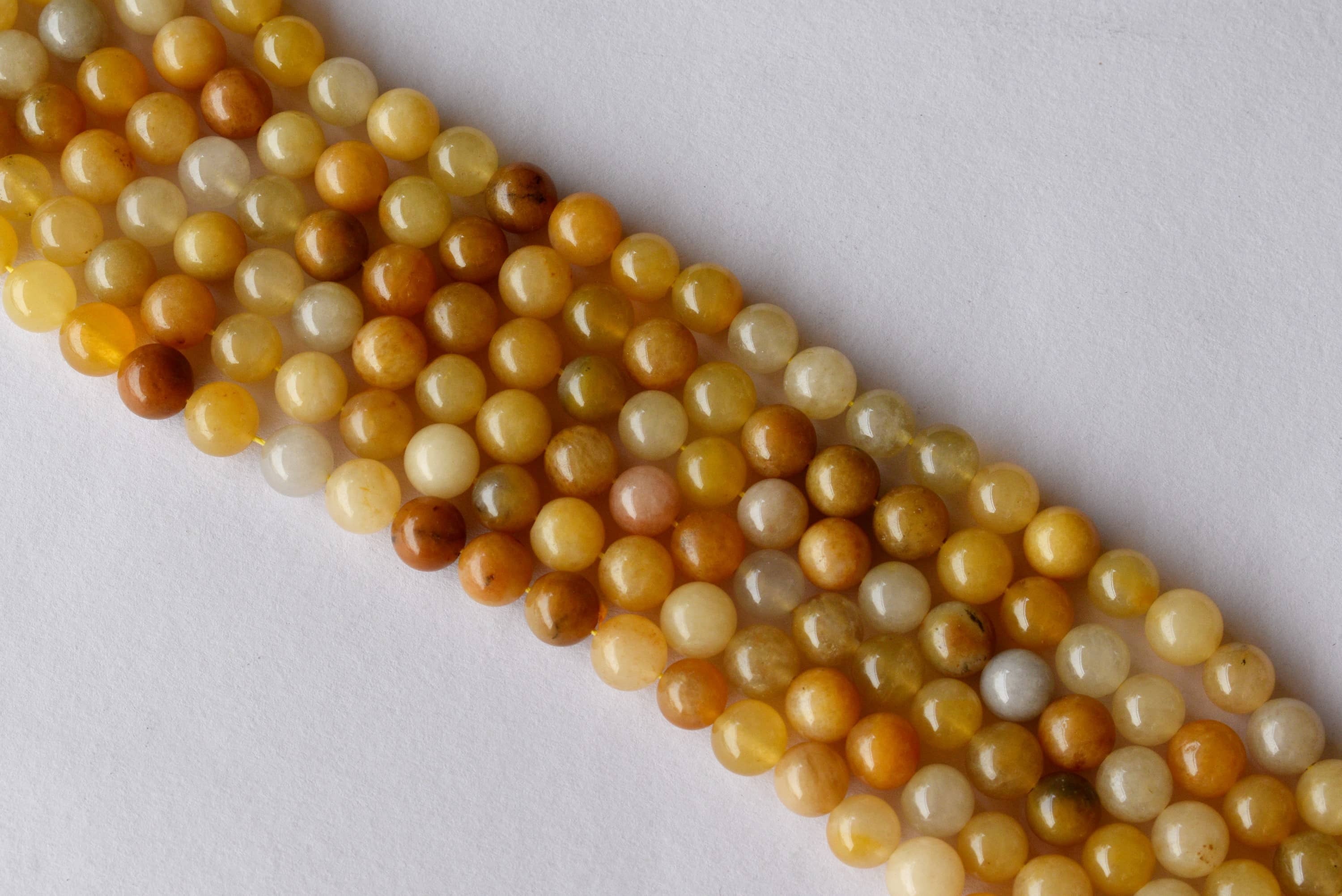 8mm Yellow Aventurine Beads, Gemstone Beads for Necklace, Crystal Beads Jewelry