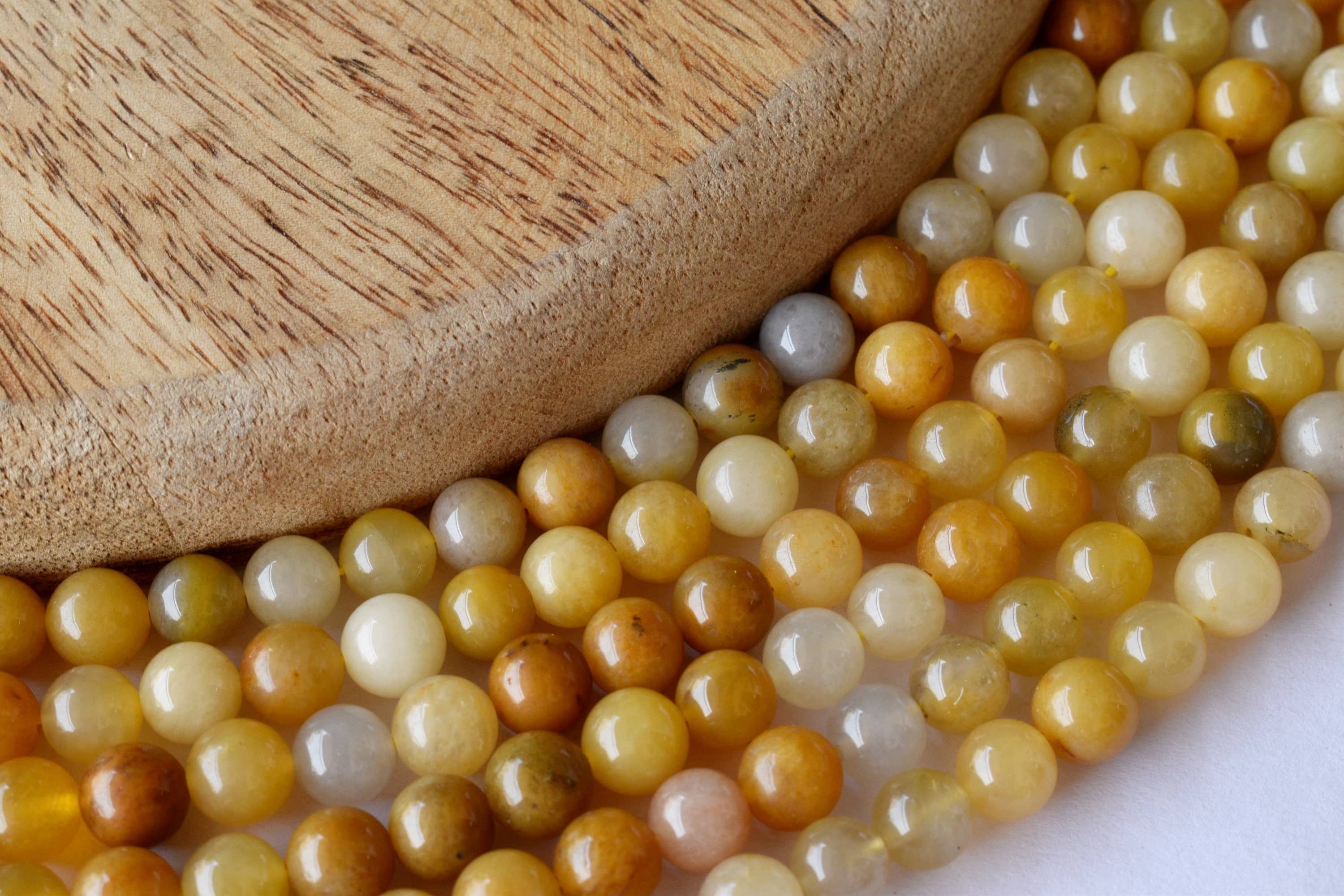 8mm Yellow Aventurine Beads, Gemstone Beads for Necklace, Crystal Beads Jewelry