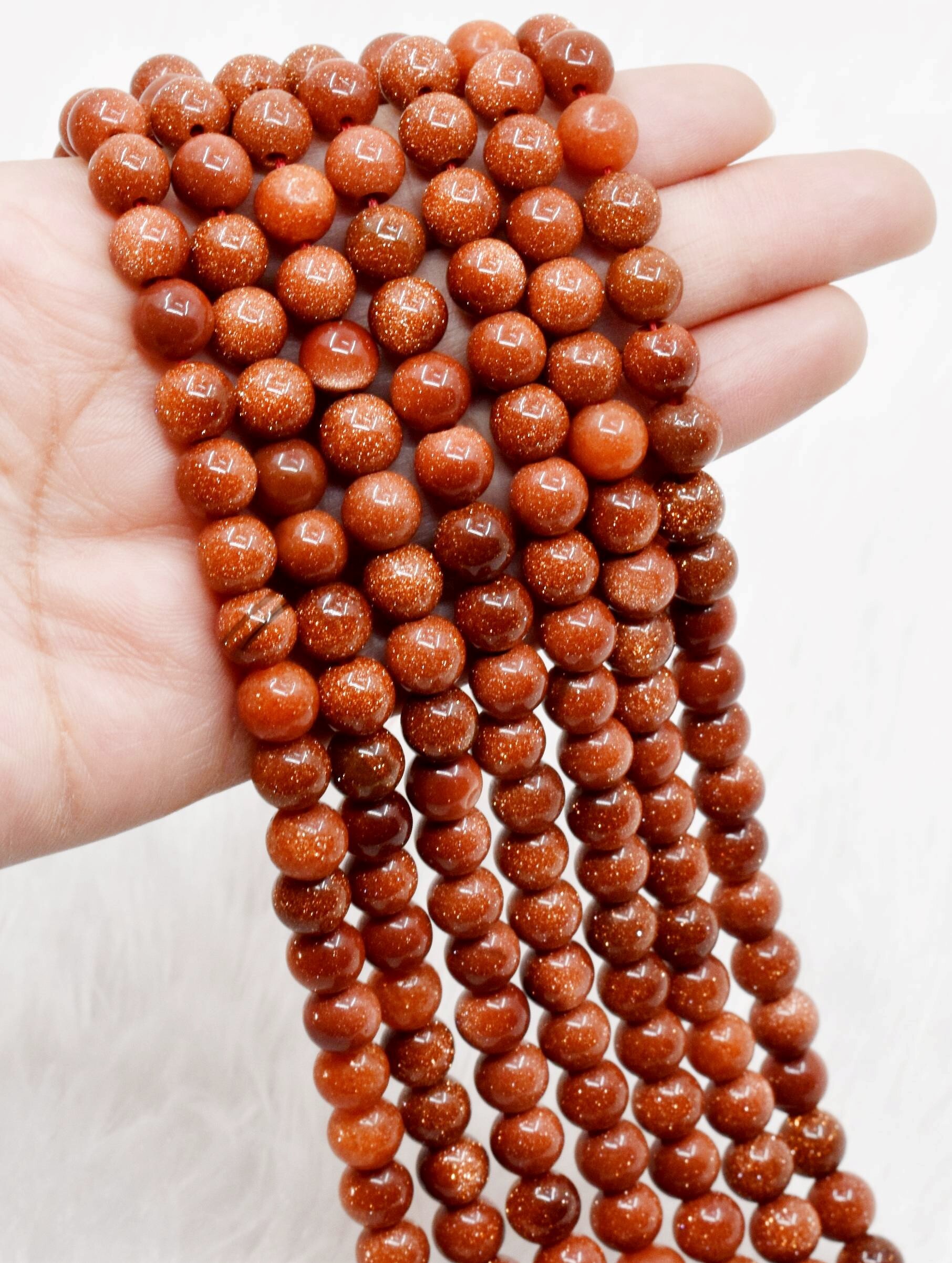 8mm Red Sandstone  Beads, Gemstone Beads for Necklace, Crystal Beads Jewelry