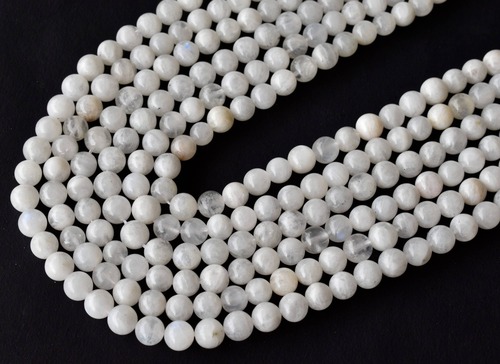 8mm White Rainbow Moonstone Beads, Gemstone Beads for Necklace, Crystal Beads Jewelry