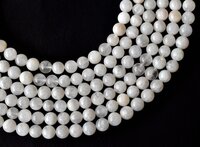 8mm White Rainbow Moonstone Beads, Gemstone Beads for Necklace, Crystal Beads Jewelry