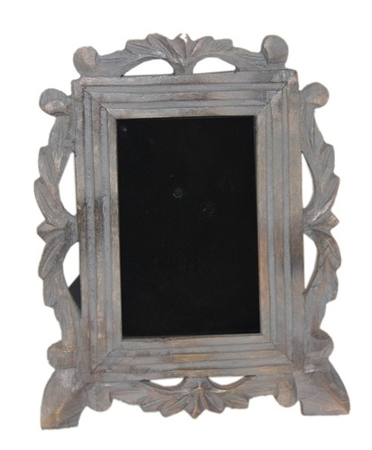 25 cm Wooden White Wash Photo Frame