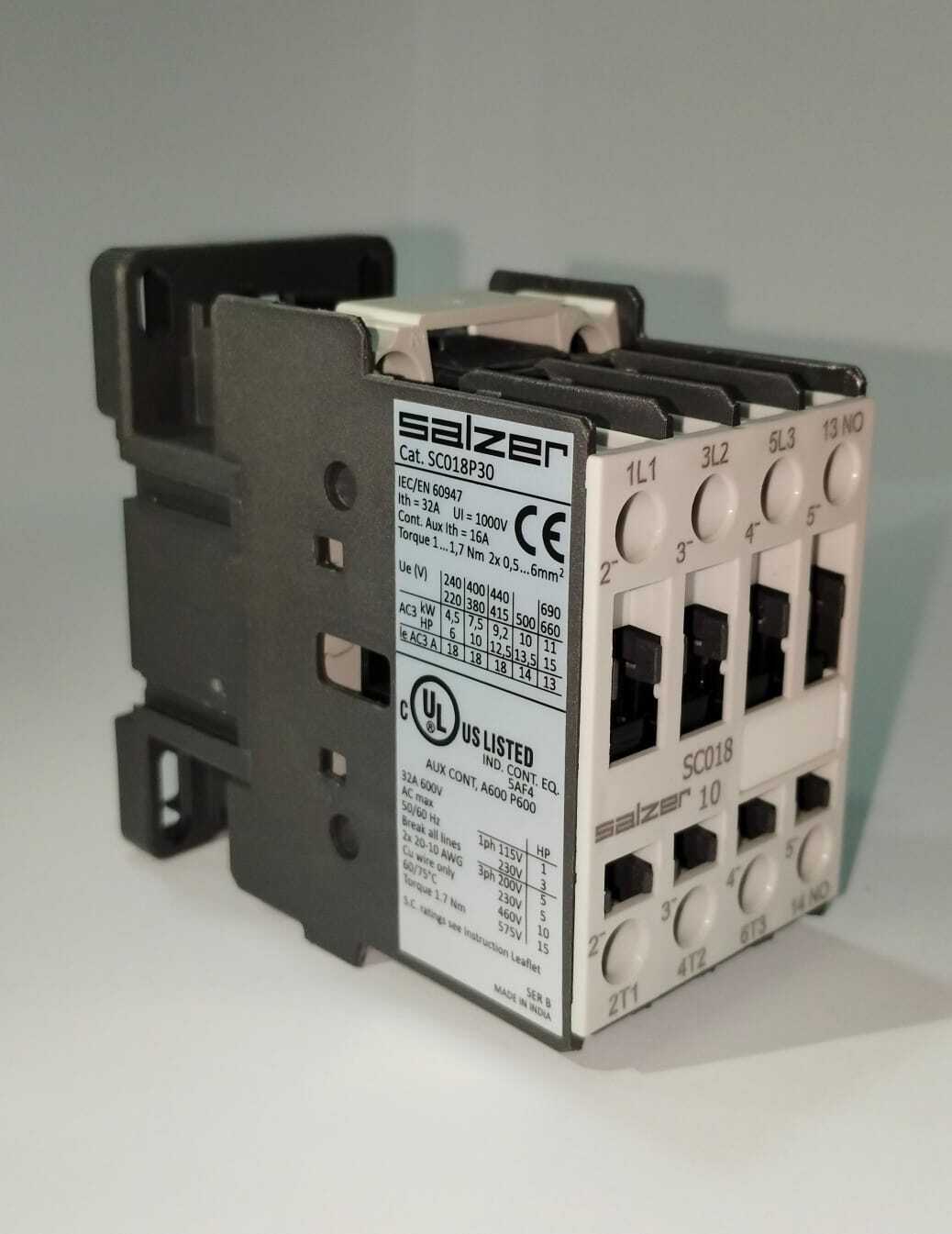 CONTACTOR 18A 3POLE SC018P30 - SALZER