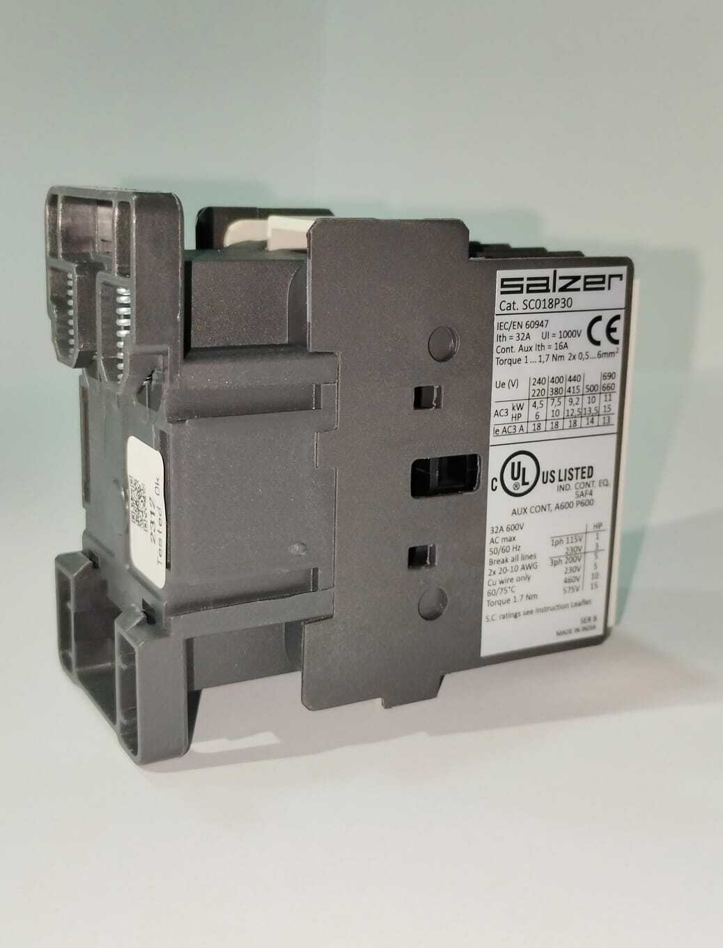 CONTACTOR 18A 3POLE SC018P30 - SALZER