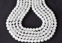 8mm White Agate Beads, Gemstone Beads for Necklace, Crystal Beads Jewelry