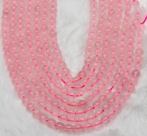 8mm Rose Quartz Beads, Gemstone Beads for Necklace, Crystal Beads Jewelry