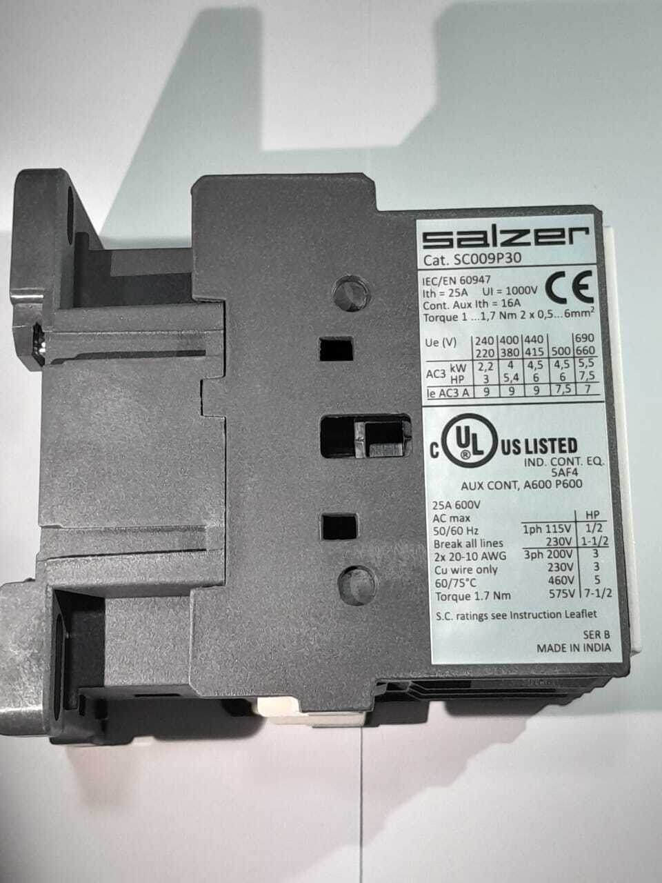 CONTACTOR 9A 3POLE SC009P30 - SALZER