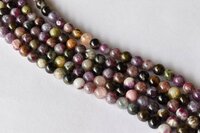 8mm Watermelon Tourmaline Beads, Gemstone Beads for Necklace ,Crystal Beads Jewelry