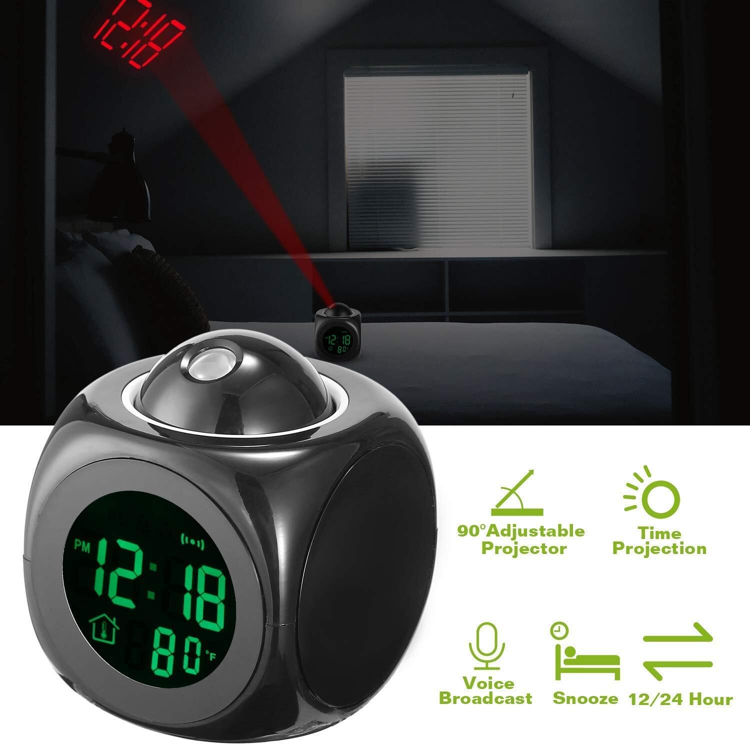 DIGITAL LCD VOICE ALARM CLOCK- Multicolor