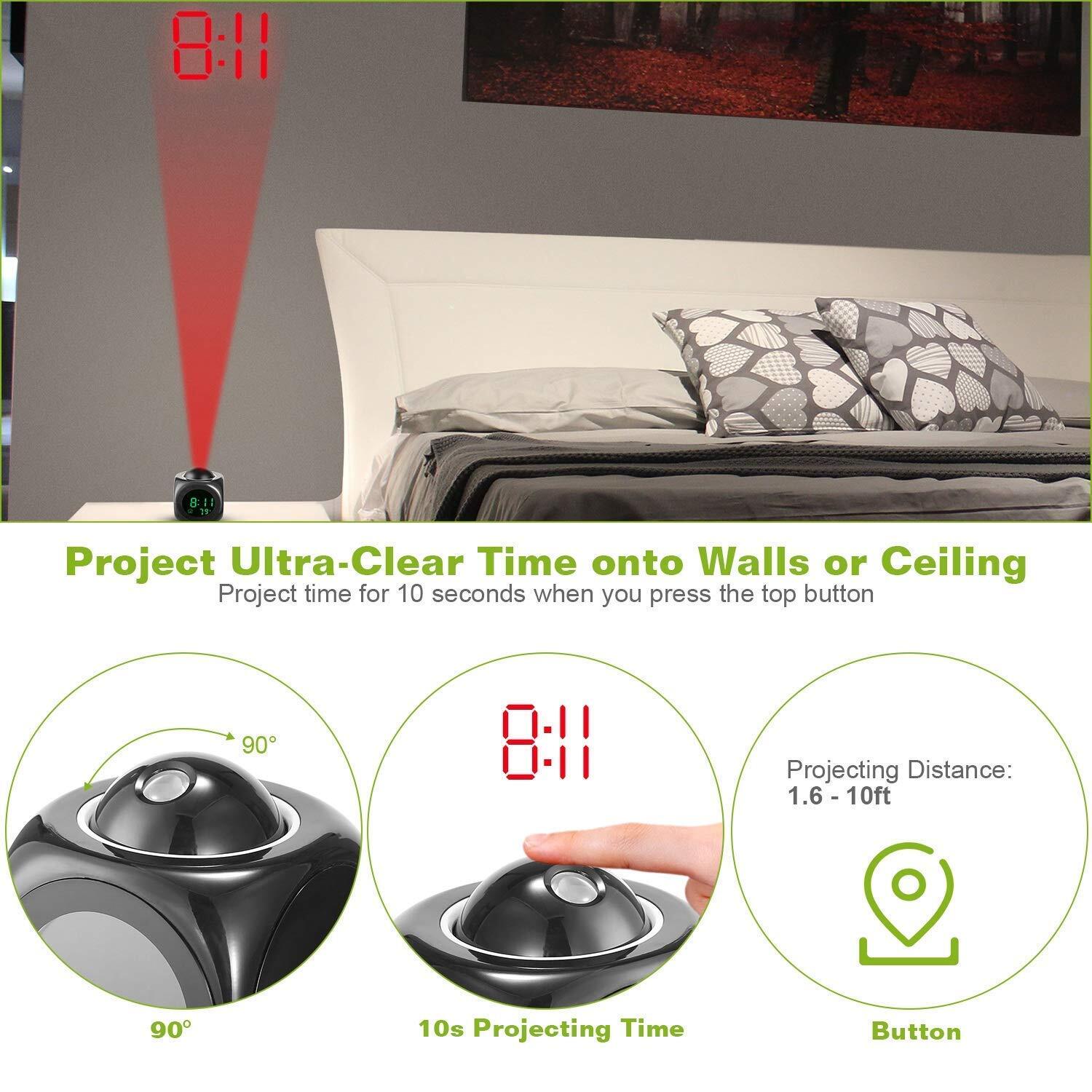 DIGITAL LCD VOICE ALARM CLOCK- Multicolor