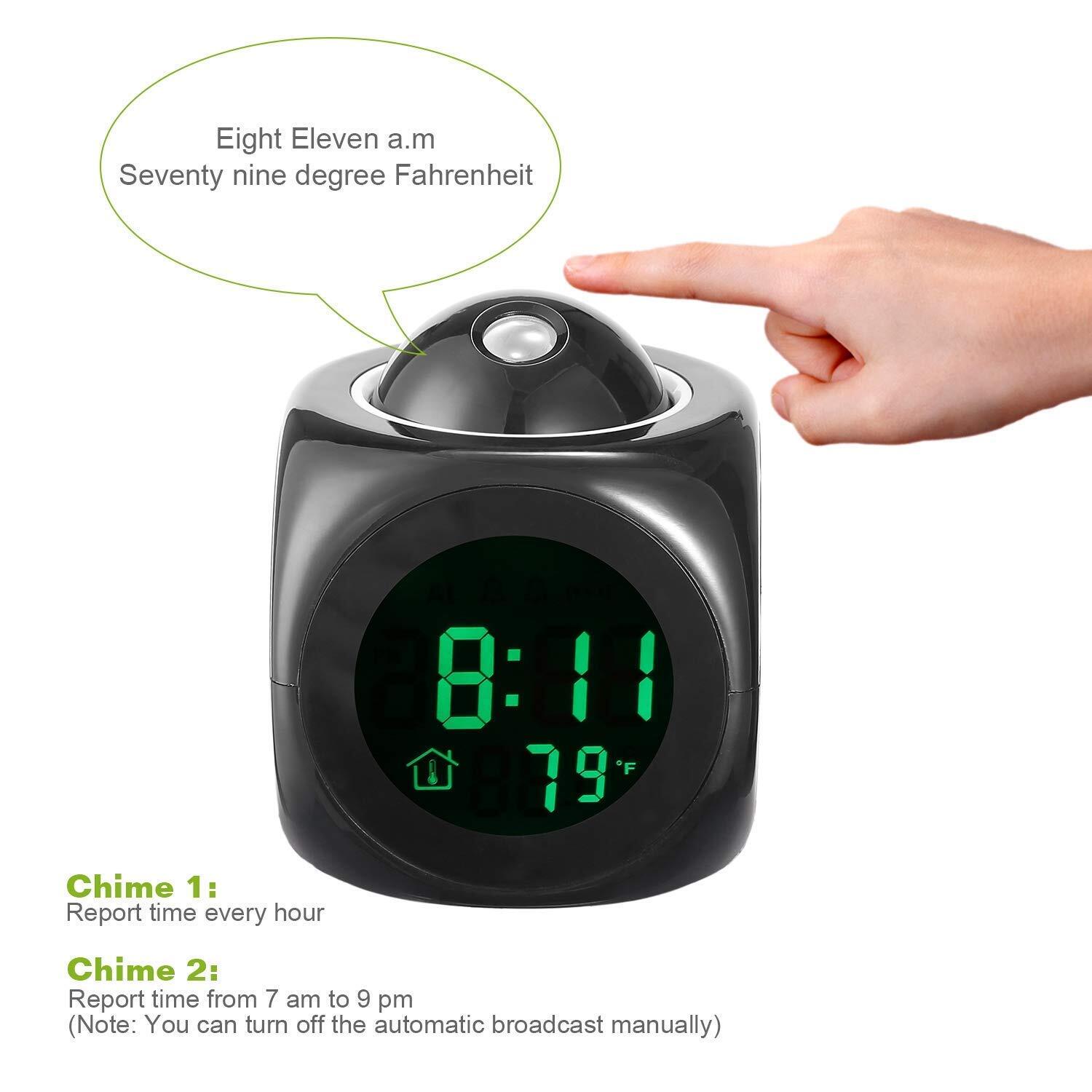 DIGITAL LCD VOICE ALARM CLOCK- Multicolor