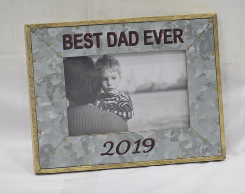 9 Inch Galvanised Border Photo Frame