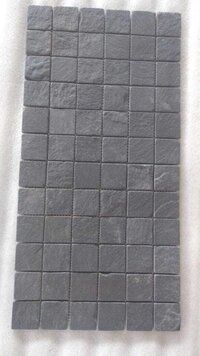 Himachal Black Slate Stone Mosaic Wall Panels Classical Style Slate Floor Natural Stone Mosaic Factory Price Black Slate Mosaic