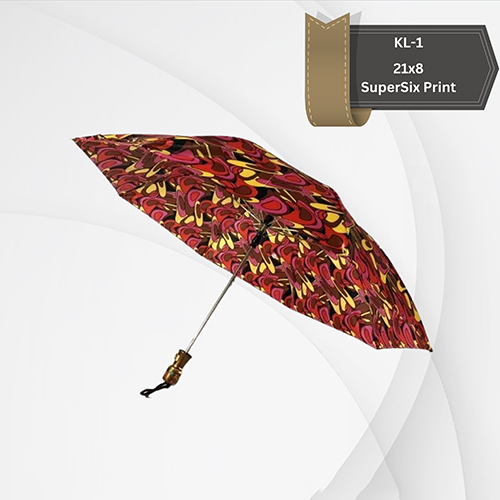 Super Six Printed Folding Umbrella