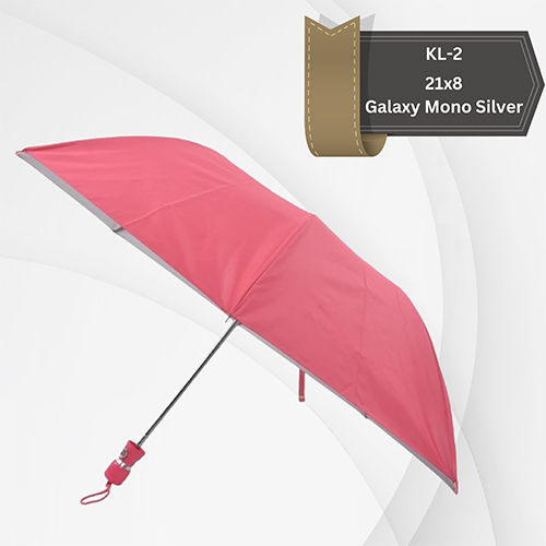 Pink Kl-2 Galaxy Mono Silver Ladies Folding Umbrella