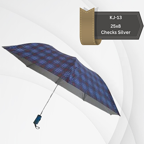 Checks Silver Shahenshah Folding Umbrella