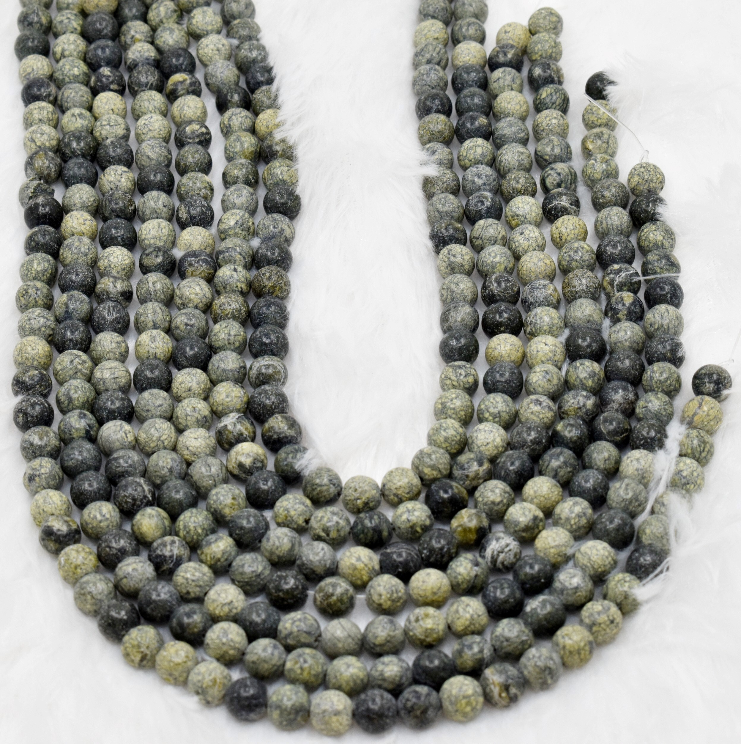 8mm Seraphinite Beads, Gemstone Beads for Necklace, Crystal Bead