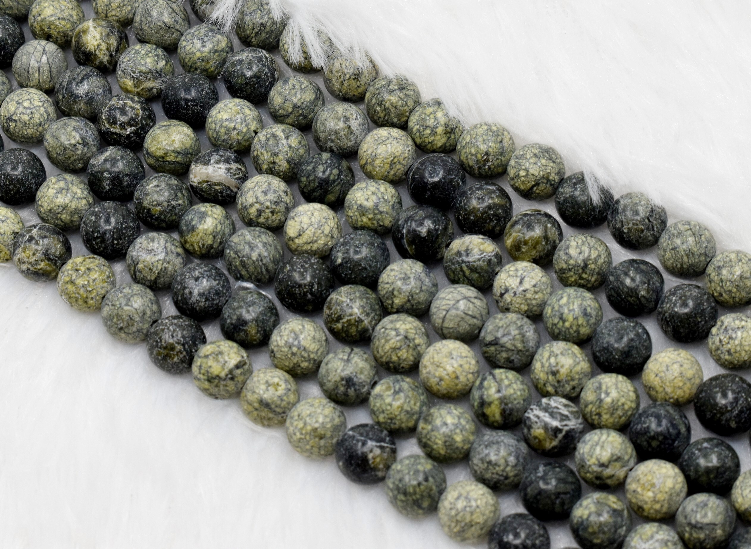 8mm Seraphinite Beads, Gemstone Beads for Necklace, Crystal Bead