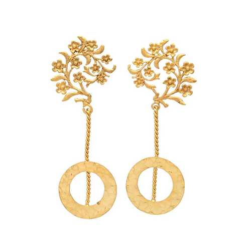 Designer gold plated earring set for woman